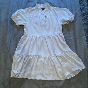 1. State White Ruffled Mini Dress